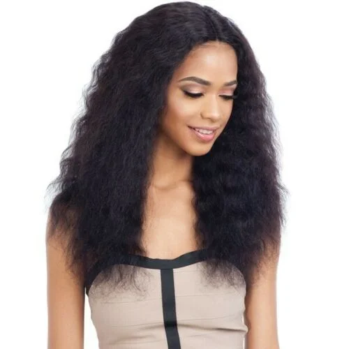 Human - hair wig with a side - part for a more flattering appearanceShake N Go Naked Nature Wet & Wavy Deep Lace Part Wig DEEP WAVE