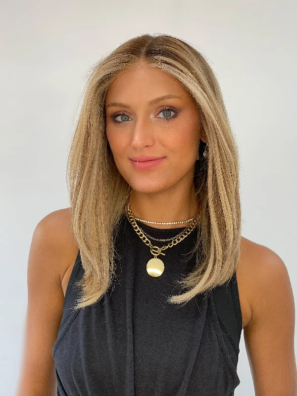 Bob wig with a wavy texture for a beachy lookStacked Hair Lace Top Wig, "Devin" (R2257) - TAKE AN ADDITIONAL 10% OFF WITH CODE LASTDAY10 - FINAL SALE