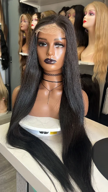 Brazilian - human - hair wig with a full and voluminous lookTreasure Straight Custom Made