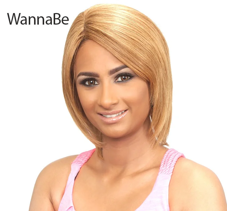 Human - hair wig with a silk - base cap for a comfortable and smooth feelWannaBe 100% Human Hair Full Wig HW DUBY