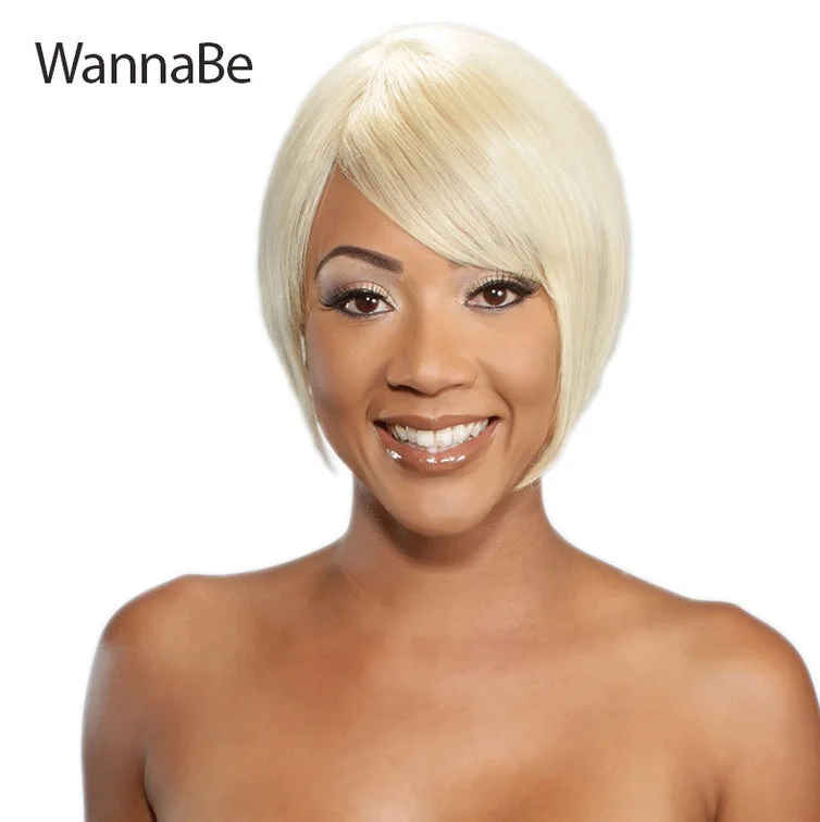 Brazilian - human - hair wig with a full and voluminous lookWannaBe 100% Human Hair Full Wig HW SASSY