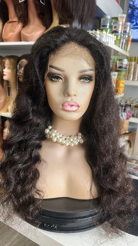 Human - hair wig with a curly texture for a bold and stylish choiceYllie