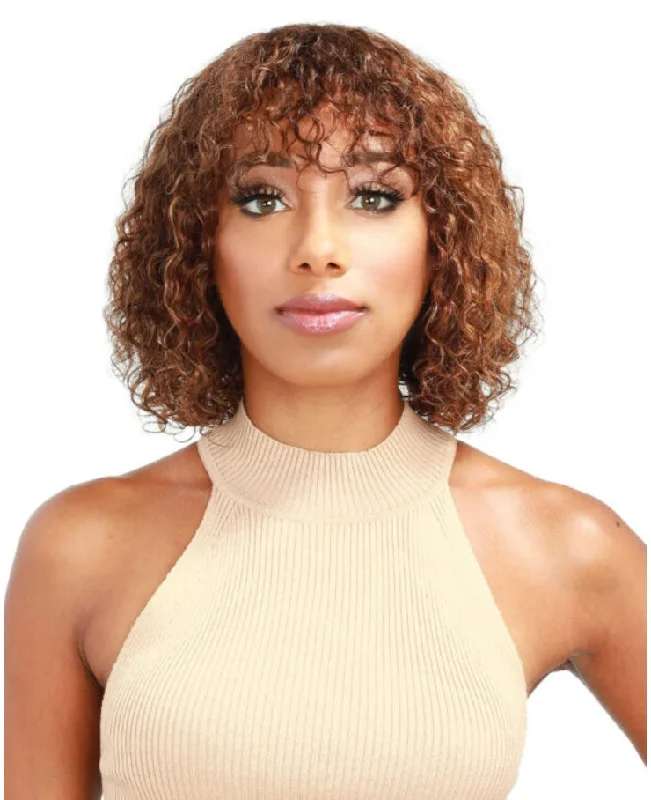 Human - hair wig with a side - swept bang for a sophisticated lookZury SIS 100% Human Hair Wig HR BRAZ SORI