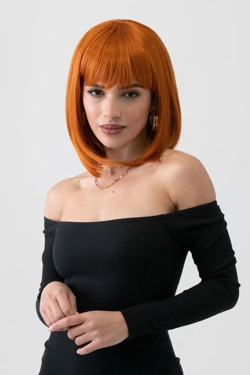 Bob wig with a balayage effect for a natural - looking color transitionGinger bob wig, shoulder length: Ember