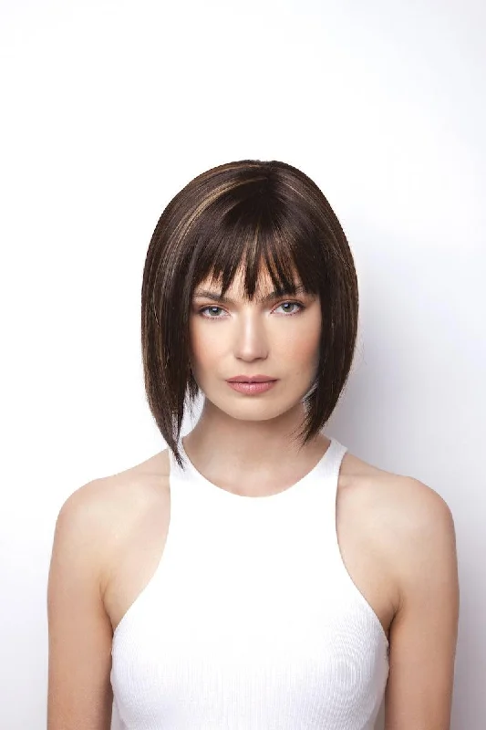 Bob wig with a curly fringe for a playful and youthful vibeScorpio Wig by Rene of Paris | Synthetic (Partial Monofilament)